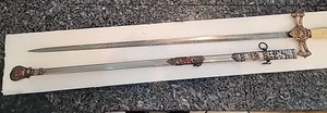 "Rare Vintage M.C. Lilley & Co. Knights Templar Sword, Scabbard - Columbus, OH" - Picture 1 of 24