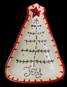 Christmas Tree Shaped Small Plate JOY by Ganz NEW 6” X 4” - Picture 1 of 7