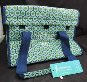 NWT Initials Inc STACKINI Stack Tote Emerald Mosaic "On the Go" Divider Pockets - Picture 1 of 8
