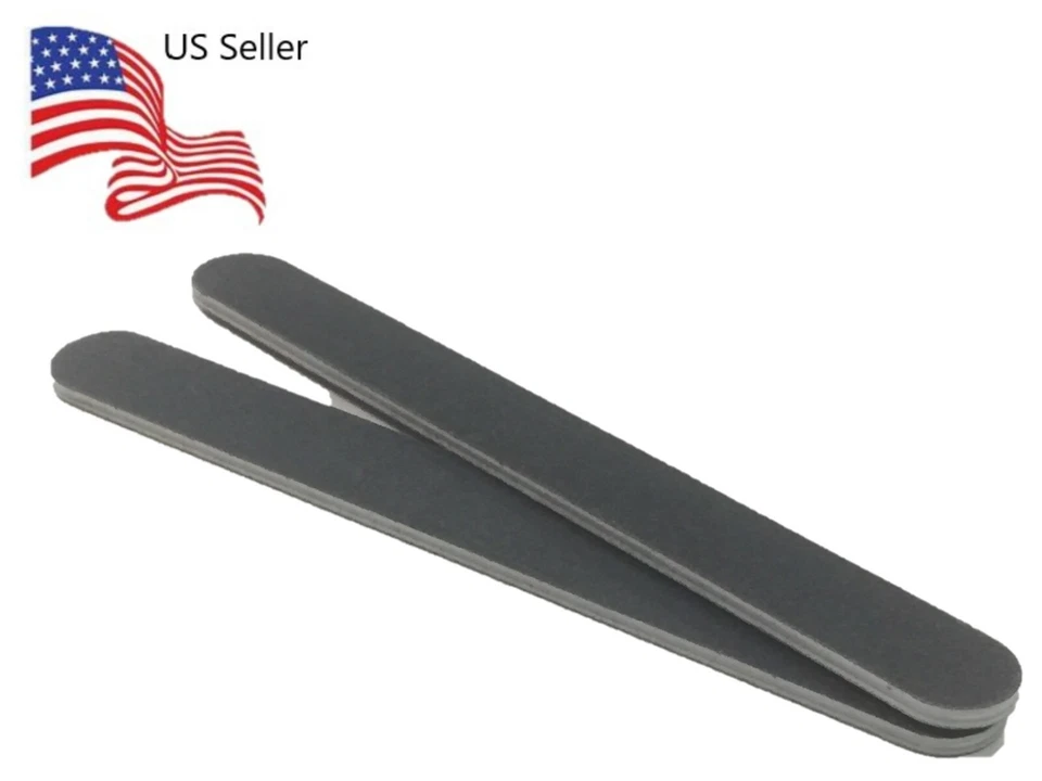 Набор из 2 профессиональных черных двусторонних шлифовальных пилочек для маникюра буферных досок Emery - Изображение 1 из 1