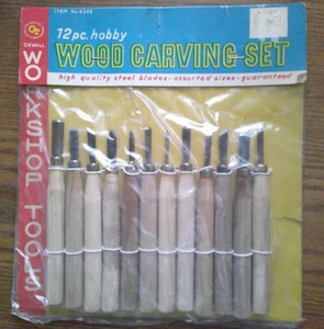 Vintage OXWALL Werkstatt Werkzeug 12-teiliges Hobby Holzschnitzset - Bild 1 von 2