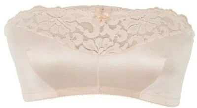 Sujetador Glamorise COMPLETO CONFORT 34B 34C 34D (INALÁMBRICO) Encaje SIN TIRANTES DESNUDO NUEVO Foto 1 de 4