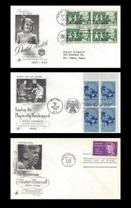 USA. E. Roosevelt - Behinderte - .. 1959-1963. Drei FDC Briefumschläge. (BI#BX81) - Bild 1 von 1