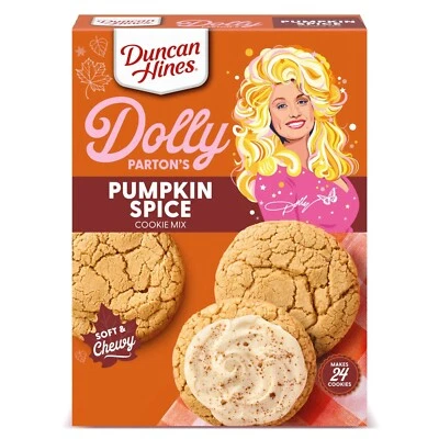 Pumpkin Spice Cookie Mix Dolly Parton Duncan Hines 15.25 oz New Out Of Season - Image 1 of 4