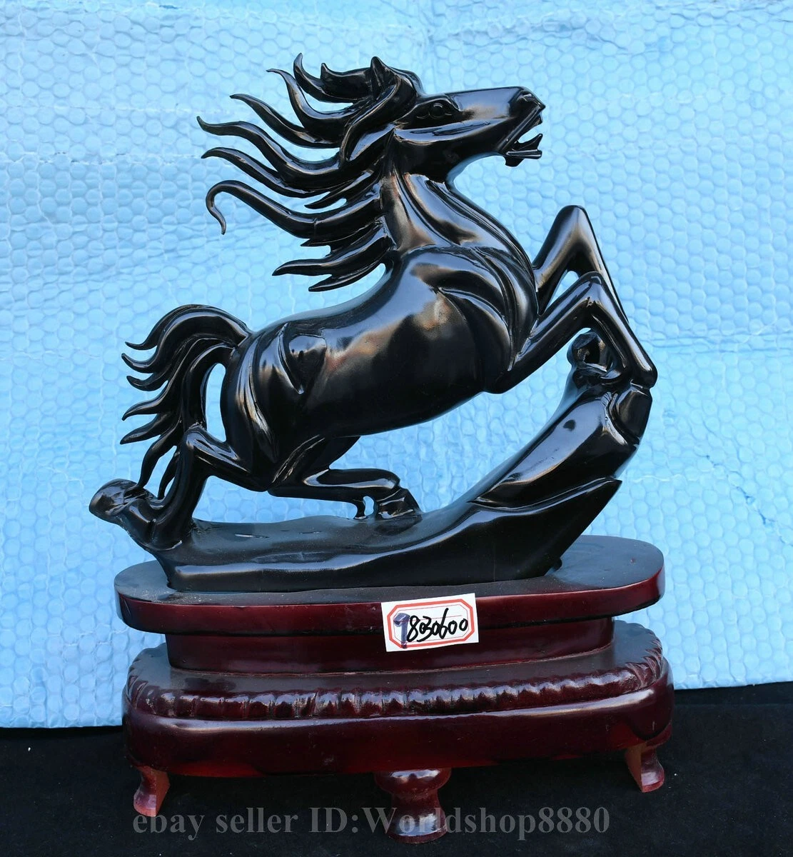 马黑色玉中国风雕像、雕像| eBay