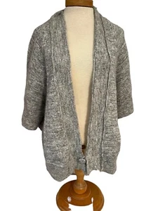 Anthropologie Cotton/ Viscose Knitted and Knotted Gray Cardigan Shrug Size XS - Picture 1 of 8