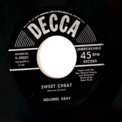 DOLORES GRAY W/ THE RAY CHARLES SINGERS  FLOWERS FOR THE LADY  VINYL 45 81-101 - Image 1 of 3