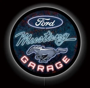 Ford Mustang Garage LED Sign 23" Ford Garage Decor Light Up Sign Mechanic Gifts - Picture 1 of 7