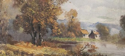 Tableau Post Impressionniste signe VERNON - Photo 1/3