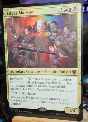 1x OVERSIZED NM Edgar Markov FOIL  Vampire Commander 2017  ** MagikJnkie ** - Image 1 of 2
