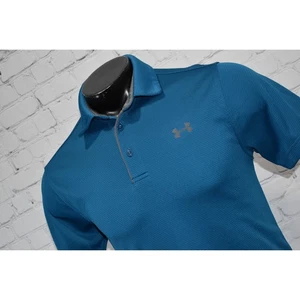 Under Armour Golf Playoff Polo Shirt Men Size Small HeatGear Performance Blue - Picture 1 of 6