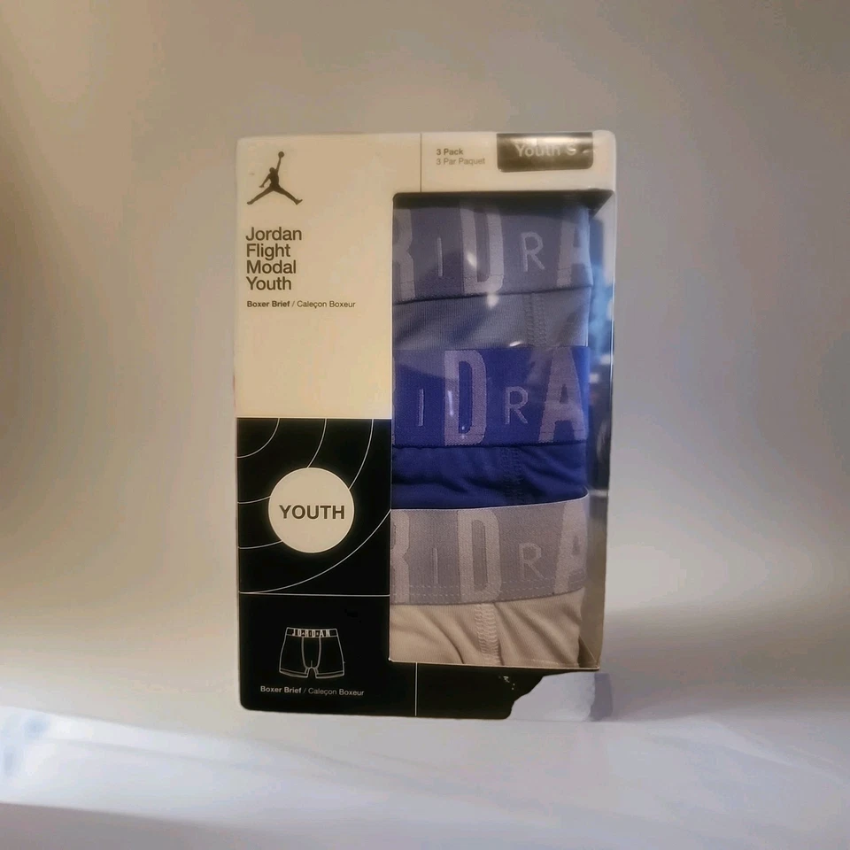 Paquete de 3 calzoncillos boxer Jordan Flight modal juveniles talla pequeña Foto 1 de 1