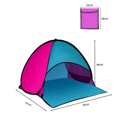 Rifugio da Campeggio 190T Panno Rivestito Argento Facile da Trasportare Viaggi W - Immagine 1 di 4