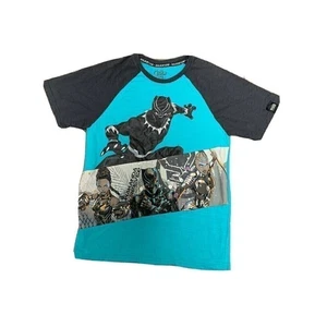 MARVEL Black Panther Childrens Shirt Size XXL (18) Avengers Print Two Tone - Picture 1 of 4