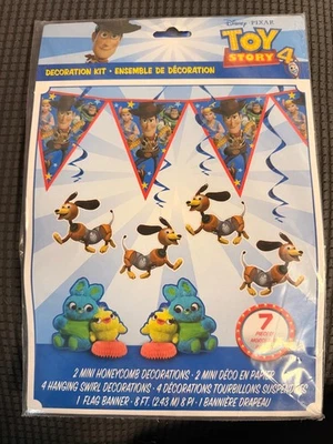 2 Disney Pixar Toy Story 4 Kit Decoración Fiesta Cumpleaños 7 Piezas Cada uno  Foto 1 de 4