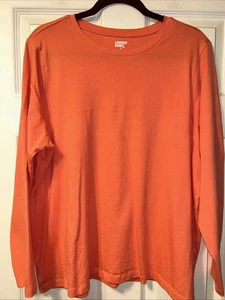 Lands End Damen 2X (20W-22W) Orange Koralle Langarm Basic T-Shirt - Bild 1 von 4