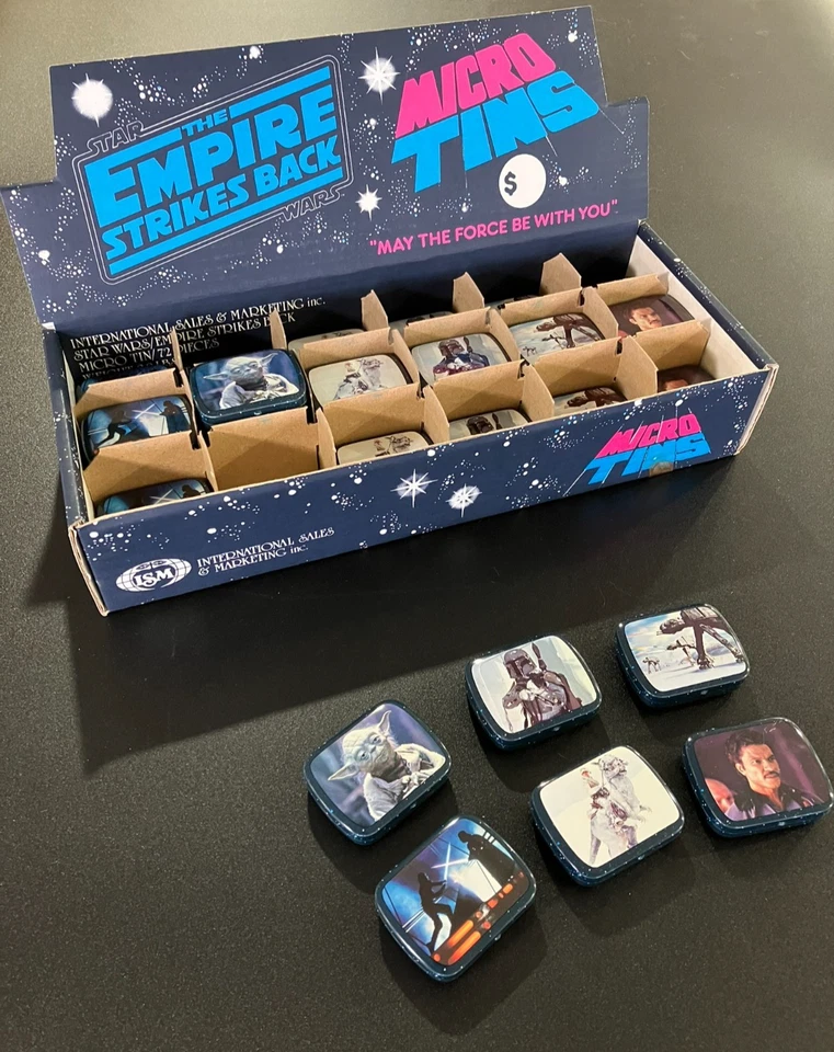 Star Wars Empire Strikes Back Juego de Seis 1980 Mini Micro Latas: Boba Fett, Yoda + Foto 1 de 4