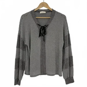 Sugarfox Oversize-Top Damen schwarz-weiß gemustert - Bild 1 von 6