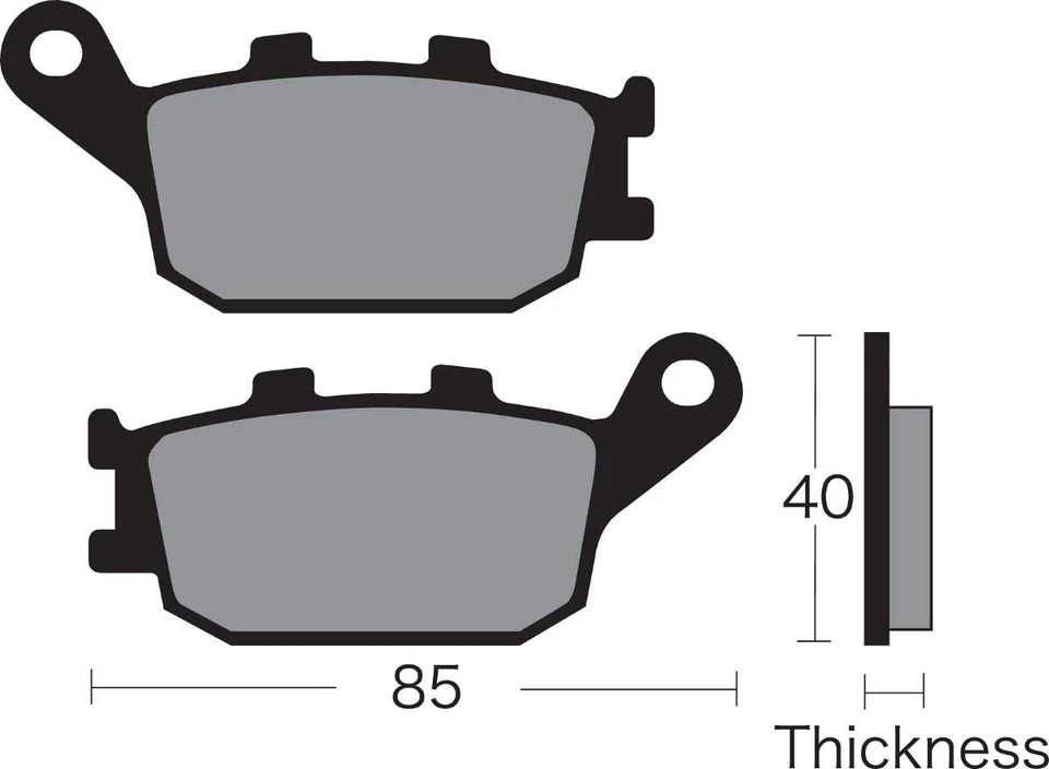 Полуметаллические тормозные колодки Vesrah [задние] подходят для Suzuki GSF1200S Bandit (2005–2006 гг.) - Изображение 1 из 2