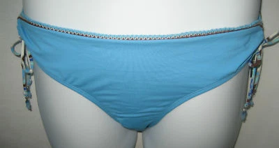 ¡Nuevo! TRAJE DE BAÑO CON CUENTAS AZUL Y MARRÓN JANTZEN PARTE INFERIOR (Solo) 10, NUEVO CON ETIQUETAS Foto 1 de 4