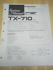 Pioneer Service Manual~Tx-710/He Type Tuner~Original~Repair