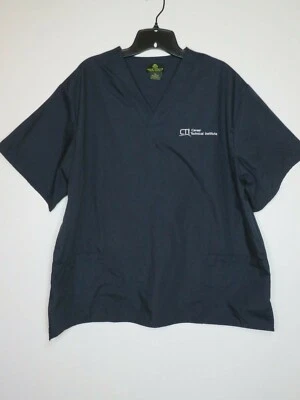 Natural Uniforms XL Navy Blue Short Sleeve Unisex Scrubs Shirt from Career Tech  - Image 1 of 4