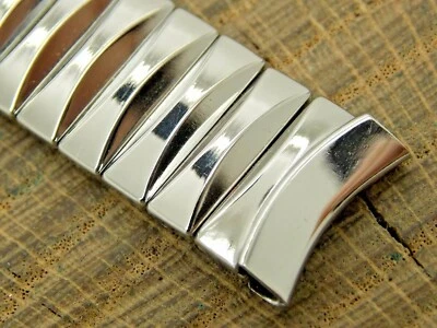 Vintage Flex-Let NOS Watch Band 16mm Expansion Stainless Steel Unused Bracelet - Image 1 of 4
