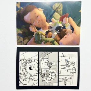 Toy Story Coppia di 3 Cartoline 2012 L'Arte della Pixar - Foto 1 di 2