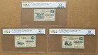 3 Pc Lot 1862 Remainder Notes 5C 10C 50C Cuyahoga Falls Ohio Pcgs Unc Wolka 943