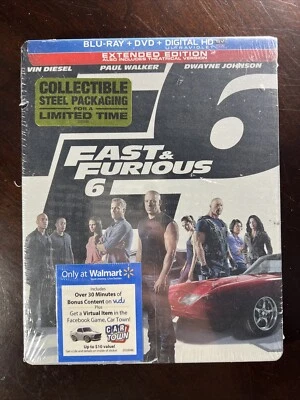 Fast & Furious 6 Extended Edition Steelbook (Blu-ray + DVD) - Brand New! - Image 1 of 4