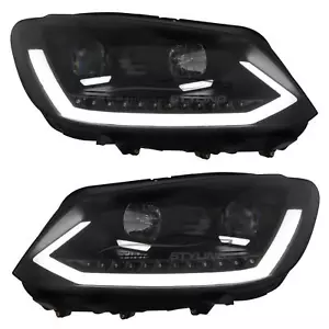 VW Caddy Mk3 Headlights LED DRL Headlamps Dynamic Sequential Flashers 2010-15 - Picture 1 of 12