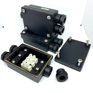 PAQUETE DE 3 CAJAS DE CONEXIONES EXTERIORES CONECTOR DE CABLE IP65 3 VÍAS CONEXIÓN RESISTENTE A LA INTEMPERIE - Imagen 1 de 2