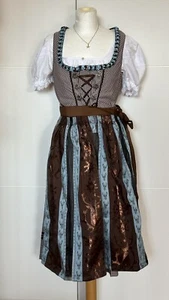 Landhaus Dirndl Trachten Kleid mit Schürze & Bluse Gr. 38 M * Neu - Bild 1 von 6