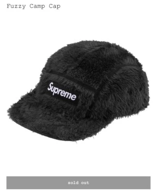 Gorra Supreme FW24 Fuzzy Camp Negra Talla Única Envío Rápido Gratis🔥 Foto 1 de 2