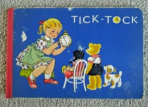 TICK-TOCK CHILDREN'S HARDBACK BOOK 1960 WITH CLOCK AMY KAROLYI HUNGARY RARE M534 - Picture 1 of 9
