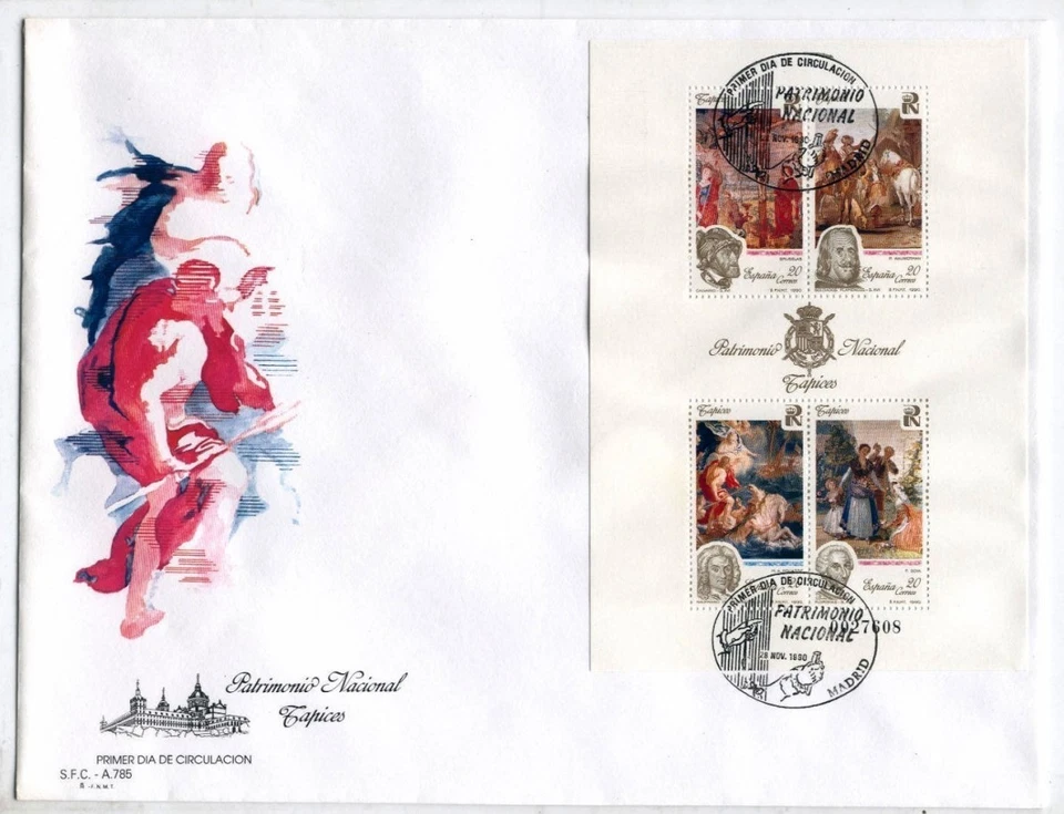 FDC U76 Spain 1990 Block cultural Heritage - Image 1 of 1