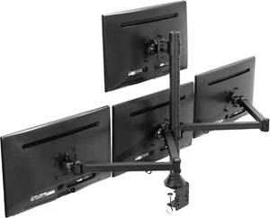 Steel Quad Led LCD Computer Monitor Heavy Duty Desk Mount 3 Plus 1 Fully Adjust - Picture 1 of 9