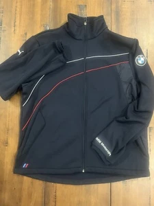 Puma X BMW Mens BLACK XL Motorsport Track Jacket NWOT Full Zip - Picture 1 of 6