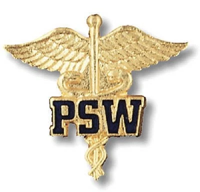 PSW Lapel Pin Caduceus Canada Medical Emblem Patient Service Worker New  - Image 1 of 4