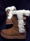 SO Abigail Suede Faux-Fur Winter Boots Women’s Size 6 Chestnut - New in Box