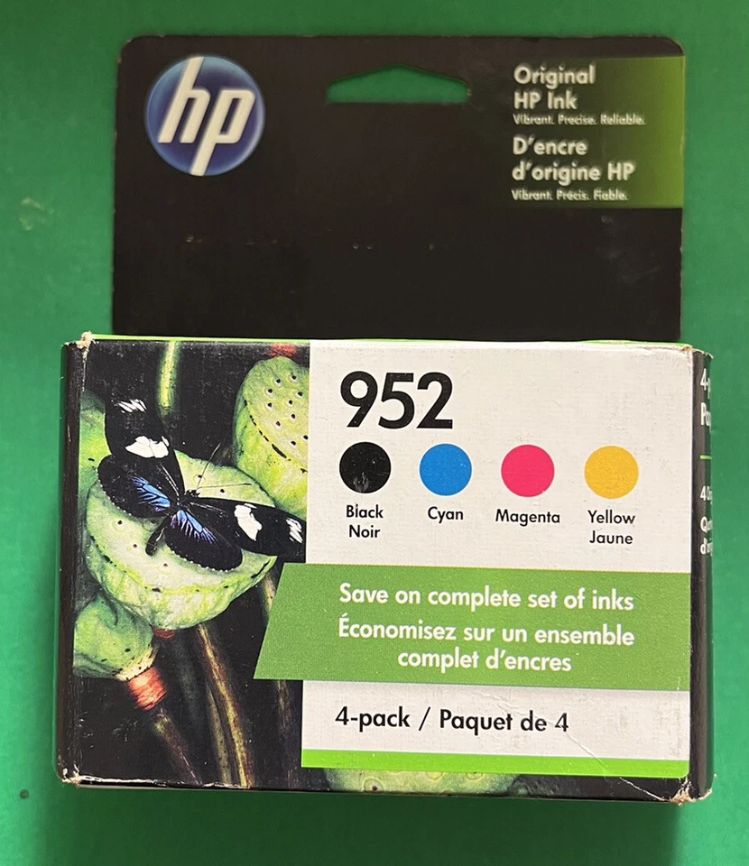 Cartuchos de tinta originales HP 952 - para impresora HP8728 8734 8744 - sin caja - OEM - 4PK Foto 1 de 4