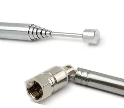 FM Antenna Telescopic Aerial F TYPE CONNECT MALE COAX COAXIAL FOR BOSE & OTHERS - Image 1 of 4