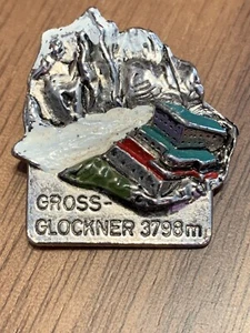 gross clockner 3798m vintage signed Silver lapel pin - Picture 1 of 5