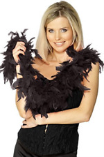 Ladies Boa 50g Black Feather 150cm Womens Fancy Dress