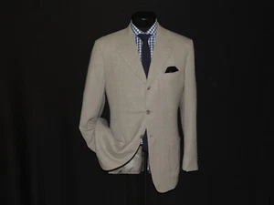 Corneliani men's light Gray 3 button dual vent patch pockets jacket coat 40 R - Picture 1 of 10