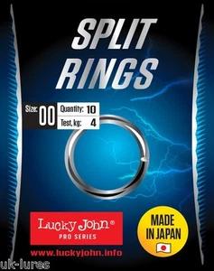 ANILLOS DIVIDIDOS Lucky John hechos en japón Serie Pro Drop Shot Sea Predator Tackle - Imagen 1 de 1