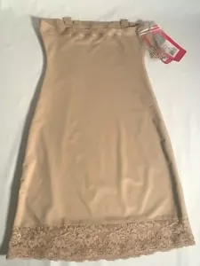 NWT hookedUp Beige Under Bra Slip w/Lace Trim Size Medium - Picture 1 of 9
