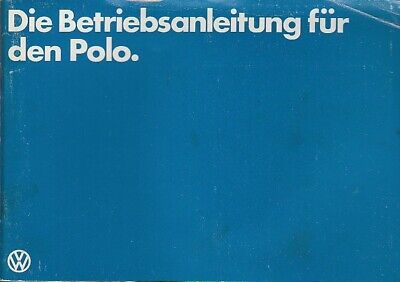 VW Polo * Manual De Instrucciones/manual De Instrucciones * Junio 1982 • 1.99€