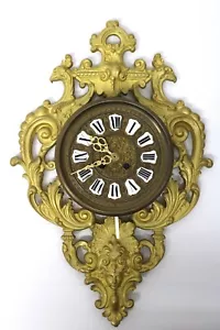 Wanduhr Frankreich Bronze Feuervergoldet - Picture 1 of 8