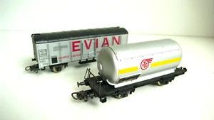 JOUEF "HO" LOT 2 WAGONS "ÉVIAN-VTG" BON ÉTAT ANNÉES 60/70 - Picture 1 of 7